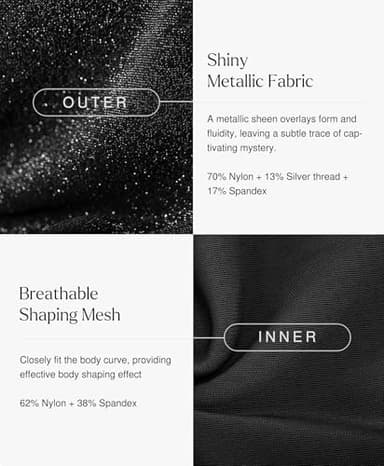 Popilush Sparkly Cocktail Dresses for Women Shapewear Formal Wedding Guest Dress Fall Square Neck Ruched Midi Dress Side Slit Black - Image 5