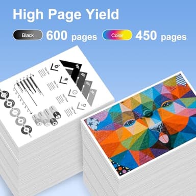 212XL Ink T212XL High Capacity for Epson 212 Ink Cartridges Remanufactured for Epson 212XL Ink Cartridges Combo Pack for Workforce XP-4100 XP-4105 WF-2830 WF-2850 Printer New Upgraded Chips (5-Pack) - Image 3