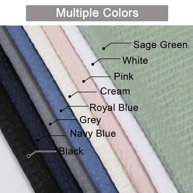 OVZME Berry White Shower Curtain Set, Embossed Textured Fabric Bathroom Curtain for Bathroom - Soft Cloth & Hotel Spa, Water Resistance, Machine Washable Shower Curtain with 12 Hooks, 72X72, White - Image 5