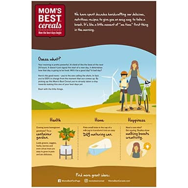 Mom's Best Oats and Honey Blend Cereal, Made with Whole Grain, Heart Healthy, No High Fructose Corn Syrup, Kosher, 18 Oz Box (Pack of 14) - Image 4