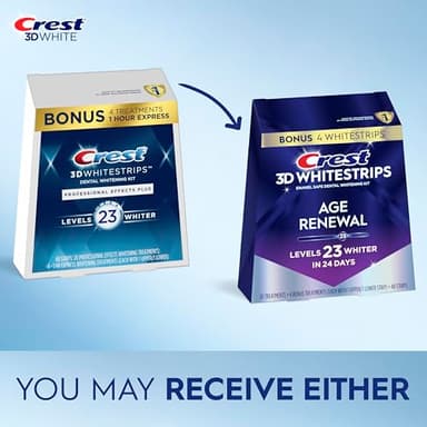 Crest 3D Whitestrips Age Renewal – Teeth Whitening Kit, 24 Treatments (20 + 4 Bonus), Each with 1 Upper/1Lower, 48 Strips – Crest 3DWhite Teeth Whitening Strips - Image 2