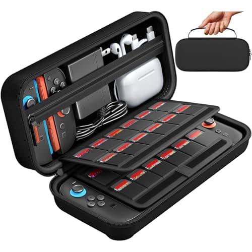 daydayup Switch Carrying Case Compatible with Nintendo Switch 2, with 24 Games Cartridges Protective Hard Shell Travel Carrying Case Pouch for Console & Accessories DS case - Image 1
