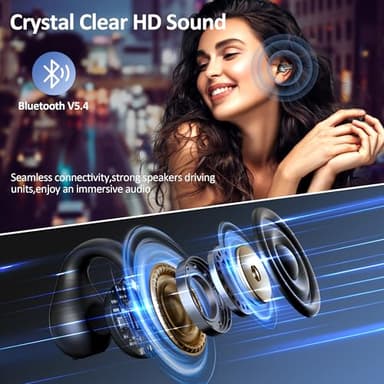 AI Language Translation Earbuds Real Time, IAMJOY Language Translator Earbuds Open Ear Clip-On Design, 163 Language & Accents Two-Way Translator Device with APP for Travel Learning Business, Black - Image 5