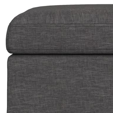 SIMPLIHOME Owen 36 inch Wide Mid Century Modern Square Coffee Table Storage Ottoman in Slate Grey Linen Look Fabric, Assembled, for the Living Room, Entryway and Family Room - Image 12