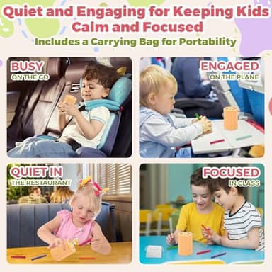 Shape & Color Sorting Montessori Toys for Toddlers 1-3, Soft Silicone Sensory Toys, Preschool Learning Activities Matching Game, Educational Toy for Fine Motor Skills, Travel Gift for Boys and Girls - Image 6
