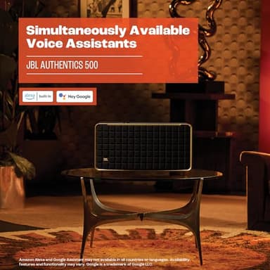 JBL Authentics 500 - Retro Style Home Speaker with Bluetooth, Voice Control, and Dolby Atmos, Multi Room Playback, Built in Alexa and Google Assistant, Automatic self tuning - Image 4