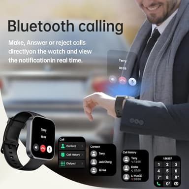 OUKITEL 2025 Smart Watch(Answer/Make Call), 1.91" HD Smart Watches for Men Women, Fitness Tracker with Heart Rate Sleep Monitor, IP68 Waterproof, 140+Sport Mode Fitness Watch for Android iOS - Image 2