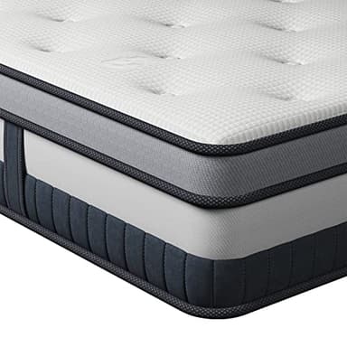 Vesgantti Twin Mattress 10 Inch Innerspring Multilayer Hybrid Single Mattress - Ergonomic Design with Memory Foam and Pocket Spring Mattresses Twin Size - Box Top Series Medium Firm Feel - Image 1