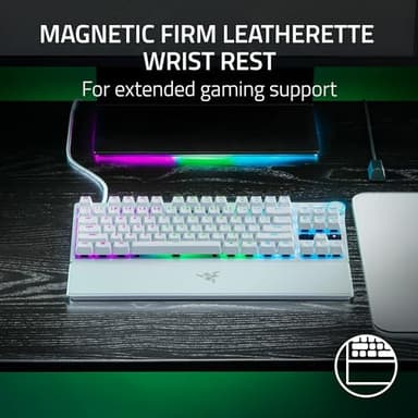 Razer - Huntsman V3 Pro TKL Wired Analog Optical Esports Keyboard with with Snap Tap Mode Rapid Trigger and Adjustable Actuation - White - Image 10