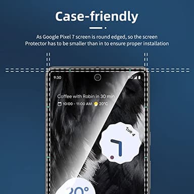 NEW'C 3 Pack Designed for Google Pixel 7 Screen Protector Tempered Glass,Case Friendly Anti Scratch, Bubble Free, Ultra Resistant - Image 3