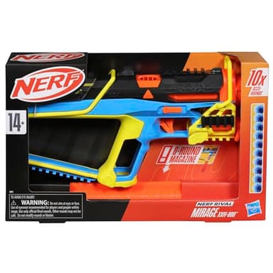 Nerf Rival Mirage XXIV-800 Blaster, 10 Nerf Rival Accu-Rounds, 2 Ways to Load, 8 Round Removable Magazine, Pump Action Priming, Gifts for Teens - Image 2