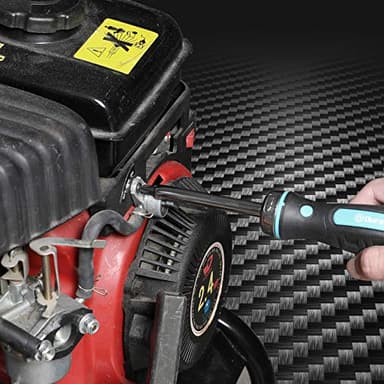 DURATECH 93 Piece Mechanics Tool Set, SAE/Metric Drive Socket Set(1/4 Inch and 3/8 Inch) with Ratchet handle Spark Plug Magnetic bit driver and Tool Accessories Set - Image 9