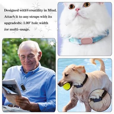 Rzttwl Waterproof Dog Collar Holder Compatible with Samsung Galaxy SmartTag 2, Silicone GPS Tracker Hidden Loop Holder for Samsung Tag 2, Anti-Lost Dog Collar Smart Tag 2 Case(Blue) - Image 6