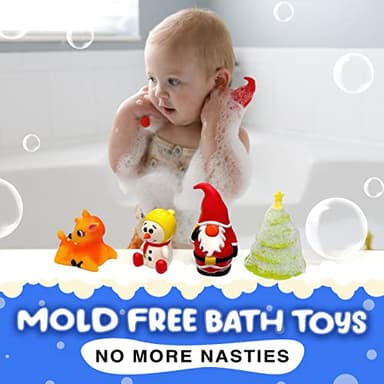 SplashEZ Bath Toys for Kids & Toddlers, Kids Bath Toys for Boys, Mold Free No Hole Sealed, Soft Durable Christmas Play Set Gift, No Mold for Water Tub & Pool, Ages 0-1-3-4-5-6-8 - Image 5