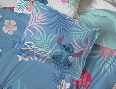 Jay Franco Disney Lilo & Stitch Paradise Dream 7 Piece Queen Bed Set - Includes Reversible Comforter & Sheet Set Bedding - Super Soft Fade Resistant Microfiber (Official Disney Product) - Image 6