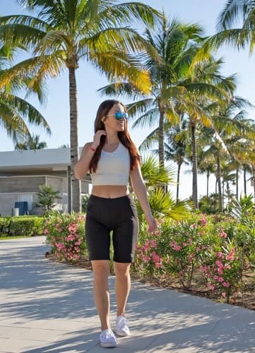 baleaf Women's Bermuda Shorts Knee Length High Rise Long Athletic Shorts Workout Walking Running Shorts Casual Summer Black XL - Image 6