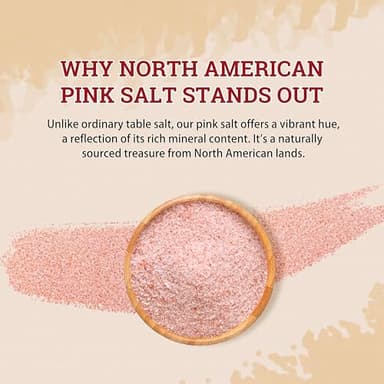 52USA North American Pink Salt, Fine Grain, 1 lb, Rich in Trace Minerals, Kosher, Salt for Grinder Refill, Gluten Free, All Natural Sea Salt, Perfect for Cooking & Seasoning - Image 3
