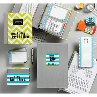 C.R. Gibson Baby Blue and White Polka Dot Blank Recipe Cards, 40pc, 4'' W x 6'' L - Image 2