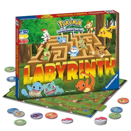 Ravensburger Labyrinth Pokémon Board Game – A Strategic Maze Adventure for Family Nights & Pokémon Parties – Includes Pikachu, Bulbasaur, and More – Great Birthday Gift for Kids Ages 7 and Up - Image 1