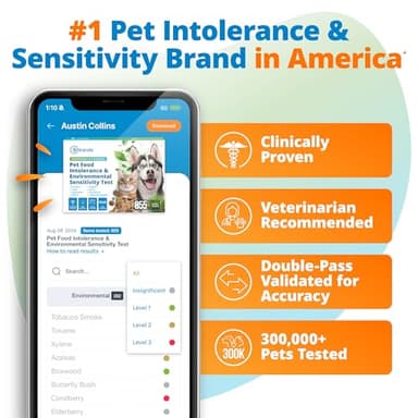 5Strands Pet Food Intolerance & Environmental Sensitivity Test, at Home Gut Health Test for Dogs & Cats, 857 Items Tested, Pet Health Check, Results in 4 Days, for All Ages and Breeds - Image 3