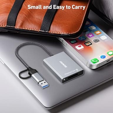 BENFEI CFexpress Type A Card Reader with USB 3.2 (Gen 2) 10Gbps, USB-C&USB-A 2-in-1 Type A CFexpress Adapter, Compatible with Windows/Mac/Linux/Android - Image 6