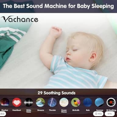 YACHANCE Kids Sound Machine with Night Light Projector,29 Soothing Sounds Baby Night Light Star Projector for Kids Room,White Noise Machine for Baby Sleeping Soother,Nursery Lamp,Bedroom Decor - Image 2
