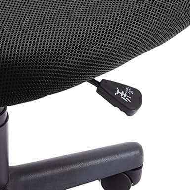 Amazon Basics Rolling Desk Chair, Adjustable, Low Back, Padded Seat, Breathable Mesh, Swivel, Black, 21.25" D x 22.5" W x 38" H - Image 7