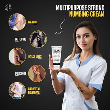 Nupharmisto 6 Hours Maximum Strength Numbing Cream Tattoo (2oz/ 60ml), Tattoo Numbing Cream for Tattoos Extra Strength with 5x Numbing, Emu Oil and Arnica. 2oz/ 60ml - Image 5
