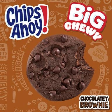CHIPS AHOY! Big Chewy Chocolate Chip Cookies, Chocolatey Brownie, 14 Snack Packs (1 Cookie Per Pack) - Image 6