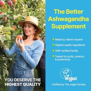 Ashwagandha Gummies 2000mg for Women Men - Sugar Free, Vegan - Organic Ashwagandha Root Extract Supplements Gummy & Vitamin D3, B12 and Turmeric, Promote Relaxation, Mixed Berry Flavor, 120 Count - Image 3