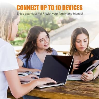 Firstnum M4 4G LTE Mobile Hotspot, ESIM Compact Portable WiFi Hotspot for Travel, No SIM Card or Contract Required, Hotspot Device Connect Up to 10 Devices, 1GB Free US Data Monthly, White - Image 3
