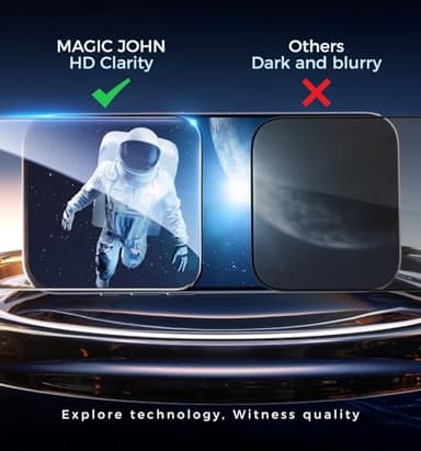 MAGIC JOHN 2 Pack for iPhone 14 Pro Max Screen Protector, with Shatterproof Tempered Film, Auto Dust-Elimination, Bubble Free & HD Clear, Easy Installation for iPhone 14 Pro Max/6.7 Inch - Image 6