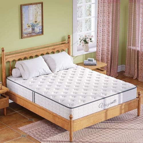 Vesgantti Queen Size Mattress, 10 Inch Innerspring Multilayer Hybrid Mattress, Ergonomic Design with Breathable Foam and Pocket Spring, Tight Top Series Medium Firm Feel - Image 1