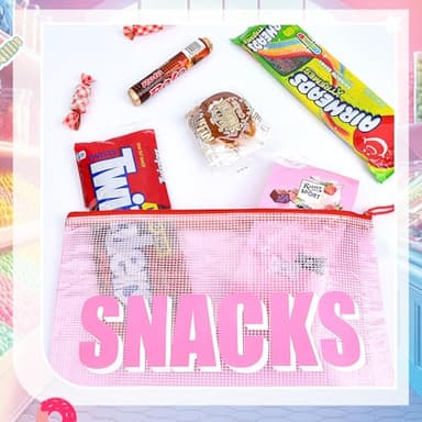 Aileam 4PCS Snack Bag for Travel Clear Zipper SnackPouch Waterproof Makeup Cosmetic Bags for Women Girls Clear Pouch for Essentials - Image 5