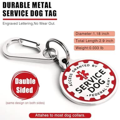 MOOGROU Service Dog Vest Harness+ID Tag+10 Patches,Metal Serivce Dog Tag&Reflective Emotional Support Dog Vest with Handle for Small Dogs,Easy Put On/Off for Training/Walking/Everyday Pink S - Image 4