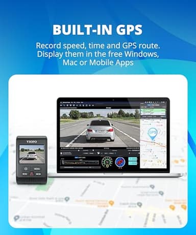 VIOFO Dash Cam A119 V3 2K 2560x1440P Quad HD+ 60FPS Front Car Dash Camera, 5MP STARVIS Sensor, 140-Degree Wide Angle, GPS Included, Buffered Parking Mode, True HDR, Motion Detection, Time Lapse - Image 8
