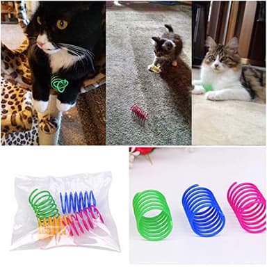 Andiker Interactive Cat Spiral Creative Spring Toy to Kill Time and Keep Fit, Sturdy and Heavy Plastic for Swatting, Biting, Hunting Kitten Toys, Colorful, 12 pcs - Image 8