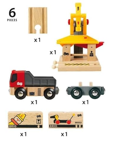 BRIO World - 33280 Freight Goods Station | Versatile Toy Train Set for Kids | Interactive Play | Sustainable Wood Construction | Ideal for Toddlers Aged 3 and Up - Image 4