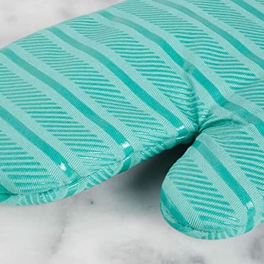 KitchenAid Albany Oven Mitt 2-Pack Set, Aqua Sky, 7"x13" - Image 4