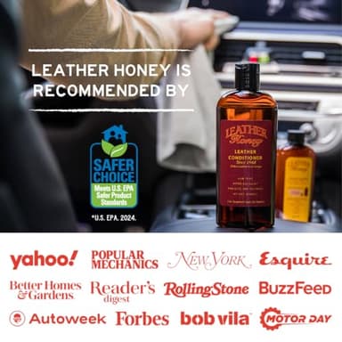 Leather Honey Leather Cleaner: Non-Toxic Leather Care Made in the USA Since 1968. Deep Cleans Leather, Faux & Vinyl - Couches, Car Seats, Purses, Tack, Shoes & Bags. Safe Any Colors & White Leather - Image 5