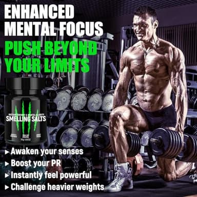 Potent Salts Wake Up for Athletes, Salts for Athletes in Hockey, Weightlifting and Powerlifting - Activate Before Smelling, Instant Energy, Enhanced Focus & Motivation-Black-30g-S1 - Image 5