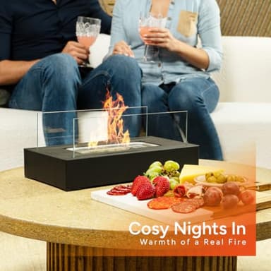 Roundfire Edge - Tabletop Fire Pit with Smores Kit - Ethanol Fire Pit, Fire Bowl, Table Top Fire Pit, Mini Personal Fireplace for Indoor & Garden - Gifts for Women Housewarming Birthday - Image 4