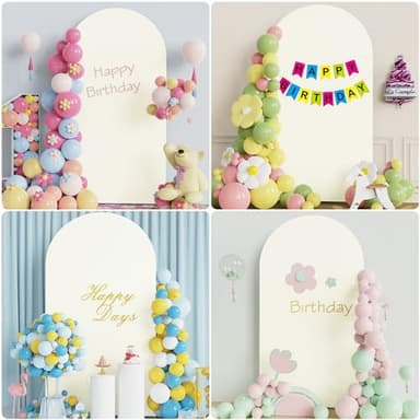 Wokceer 7.2 FT Wedding Arch Backdrop Stand and Arch Cover Metal Arch Stand with Arch Stand Cover for Birthday Party Wedding Ceremony Bridal Baby Shower Event Decor - Image 5