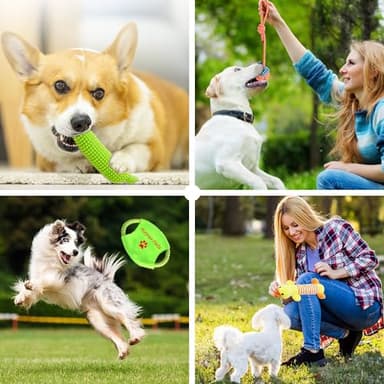 Aipper Dog Toys 25 Pack for Fun and Teeth Cleaning, Puppy Chew Toys Pack with Squeak Plush Toy,Squeaky Toy Balls,Tug of War and Rope Toys for Puppy to Small Dogs - Image 7