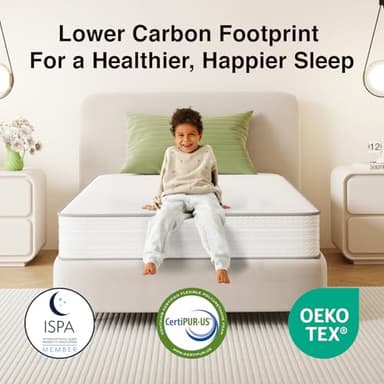 Novilla Twin Mattress, 6 Inch Twin Size Mattresses in a Box with Smarts™ Coil for Pressure Relief, Medium Plush Foam and Spring Hybrid Colchones with CertiPUR-US Certified for Kids - Image 7