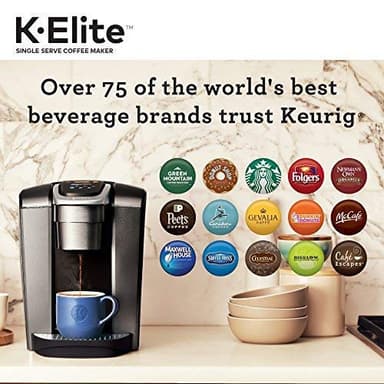 Keurig K-Elite Single Serve K-Cup Pod Coffee Maker, with Strength and Temperature Control, Iced Coffee Capability, 8 to 12oz Brew Size, Programmable, Brushed Slate - Image 14