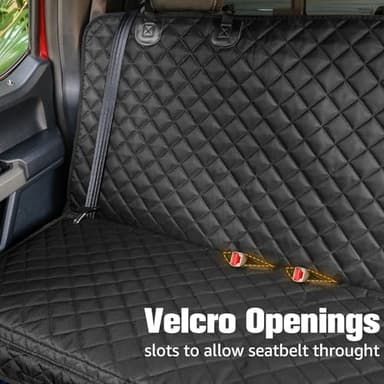 PETICON Dog Car Seat Covers for Ford f150/Ram1500/Nissan Frontier/Toyota Tacoma/GMC Canyon/Silverado, Waterproof Pet Back Seat Cover for Trucks, Scratchproof Nonslip Durable Rear Seat Cover for Dogs - Image 3