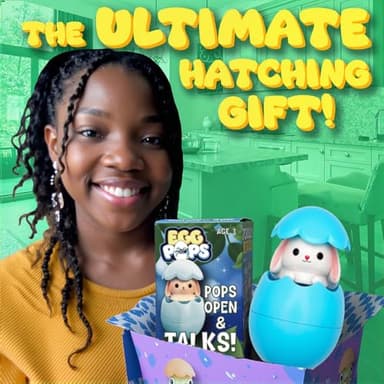 Egg Pops Animals - Pop & Play Egg with Animal Sounds, Funny Halloween Toys & Gag Gifts for Teens, Interactive Kids Toys, Collectable Character Novelty Gifts (Bunny) - Image 2