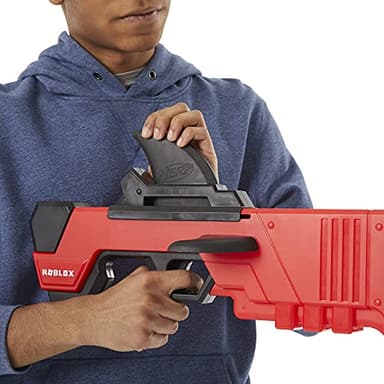 Nerf Roblox MM2: Shark Seeker Dart Blaster, Shark-Fin Priming, 3 Mega Darts, Code to Unlock in-Game Virtual Item - Image 5