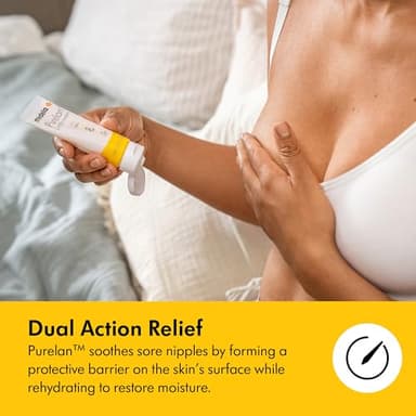 Medela Purelan Lanolin Nipple Cream, Fast Relief for Sore Nipples & Dry Skin During Breastfeeding, Safe for Breastfeeding Baby, Natural, Hypoallergenic, Fragrance-Free, 37g - Image 5